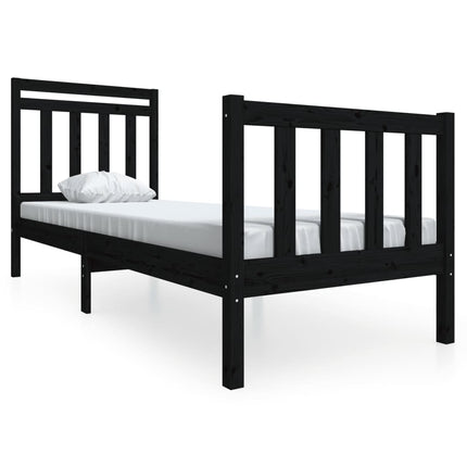 sengeramme 75x190 cm Small Single massivt træ sort