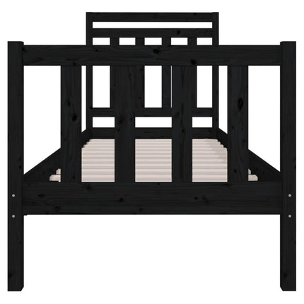 sengeramme 75x190 cm Small Single massivt træ sort