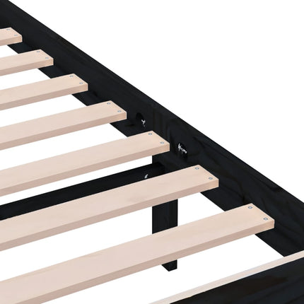 sengeramme 75x190 cm Small Single massivt træ sort