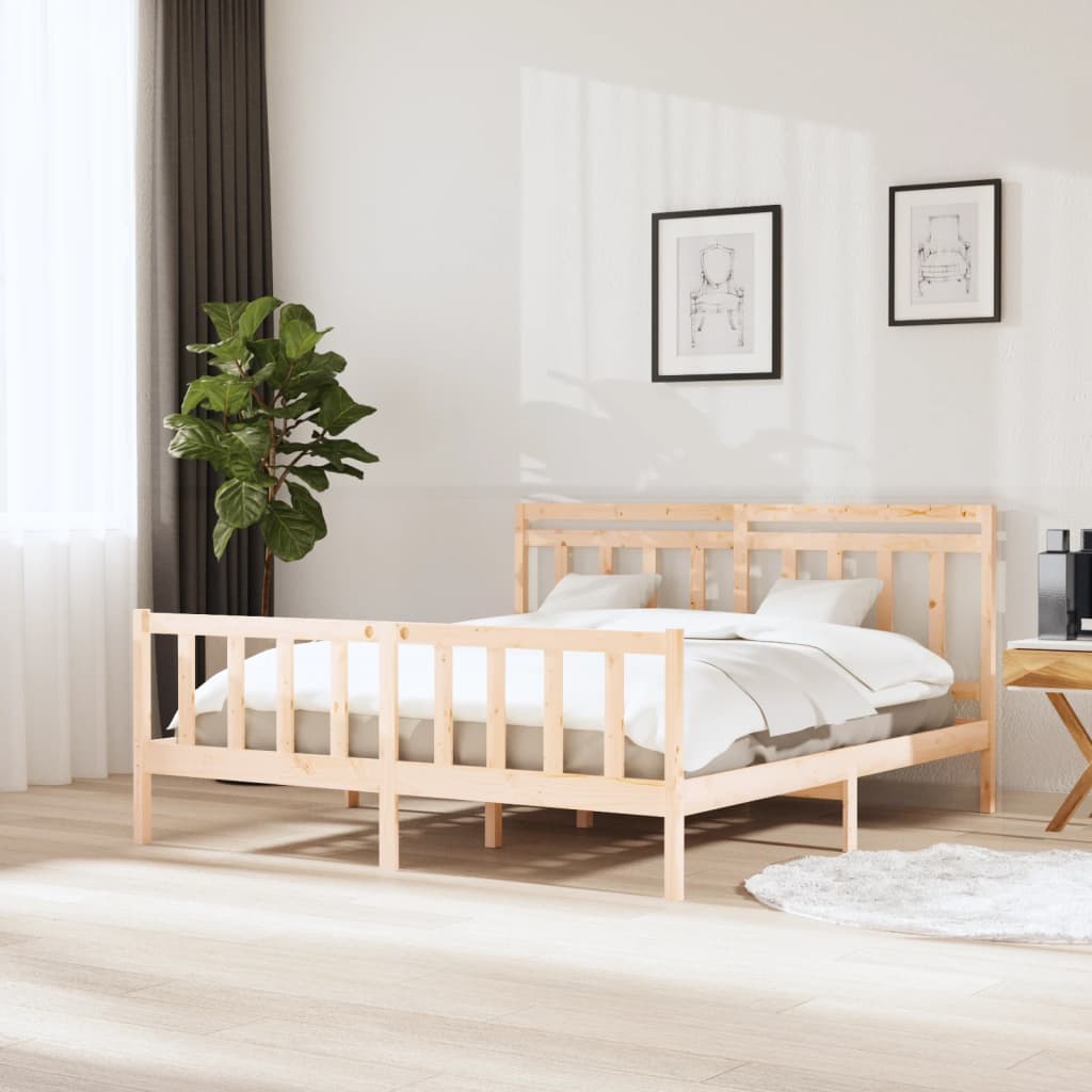 sengeramme 180x200 cm Super King massivt træ