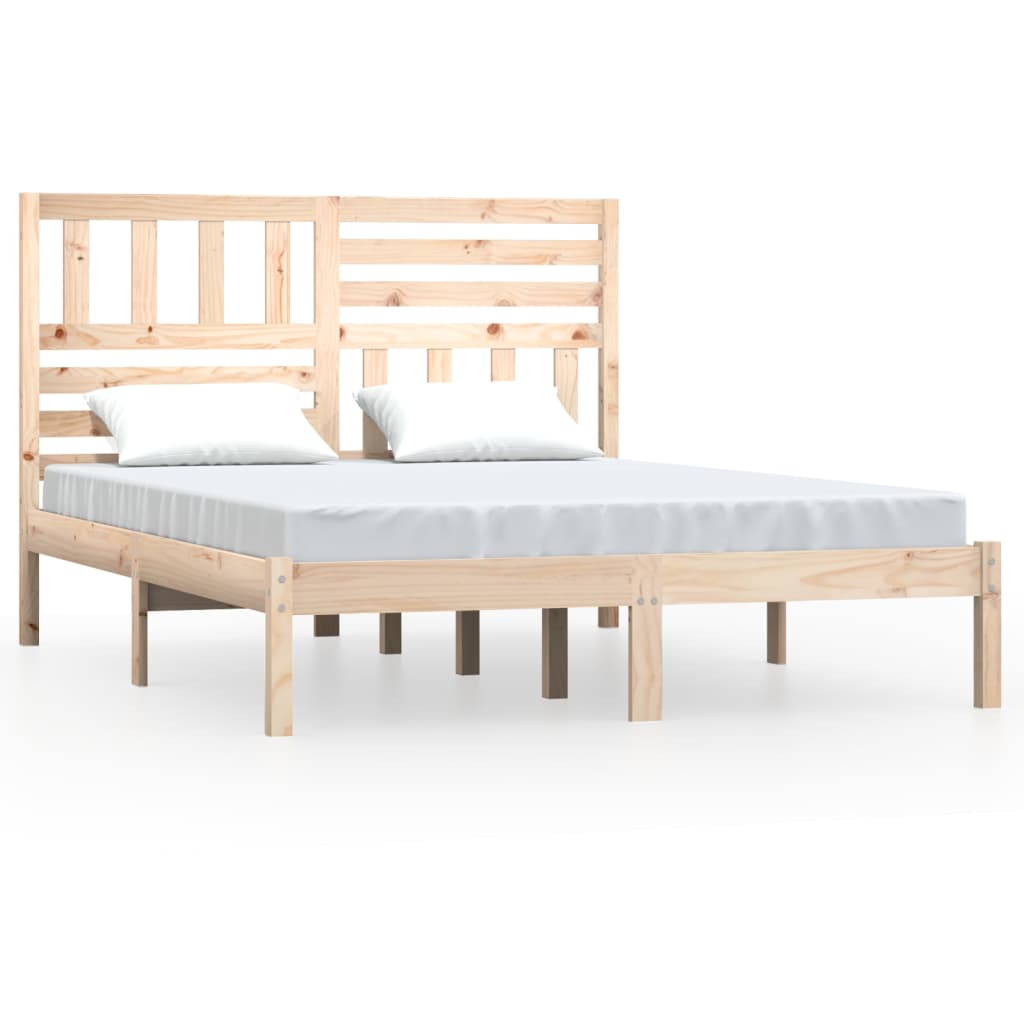 sengeramme 135x190 cm massivt fyrretræ