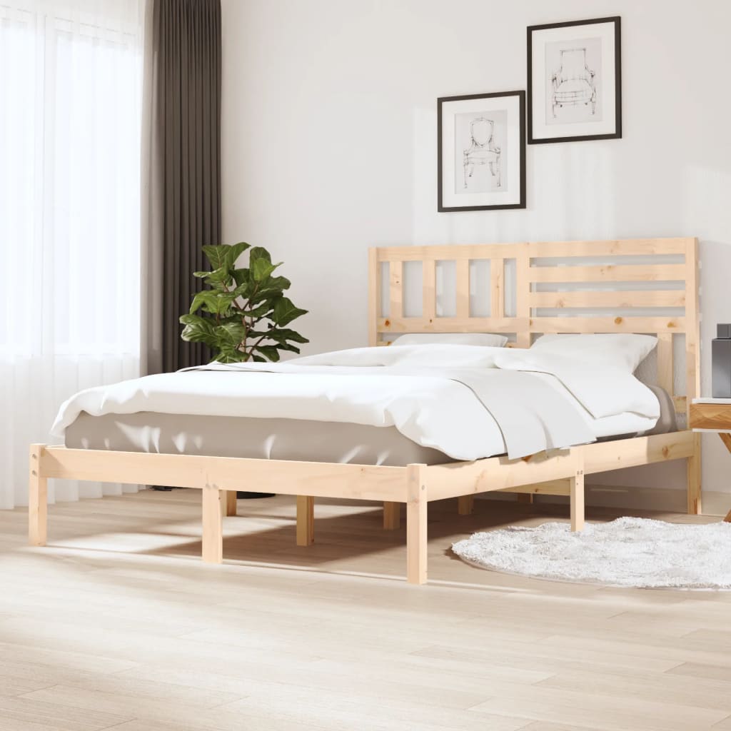 sengeramme 160x200 cm massivt fyrretræ
