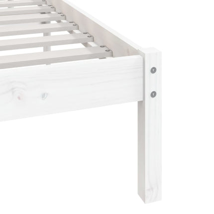 sengeramme 160x200 cm King Size massivt fyrretræ hvid