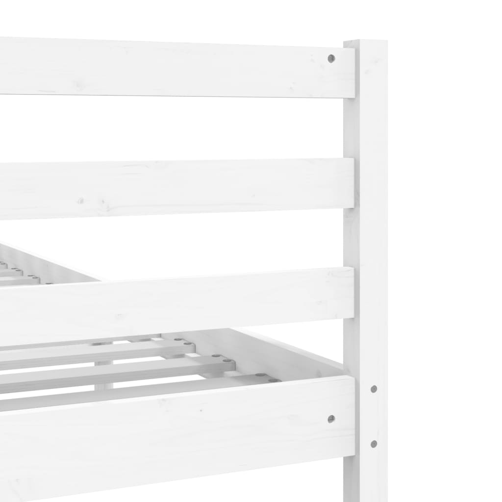 sengeramme 200x200 cm massivt træ hvid