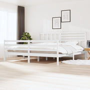 sengeramme 200x200 cm massivt træ hvid