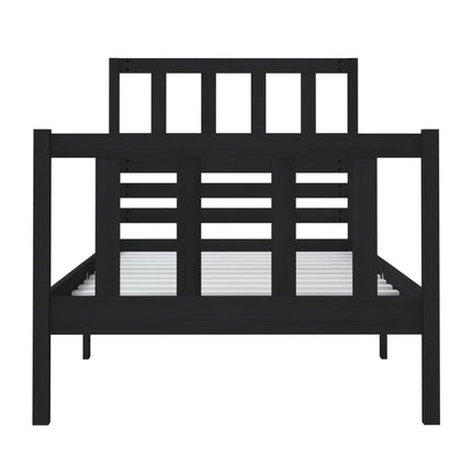 sengeramme 75x190 cm Small Single massivt træ sort