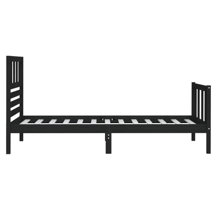 sengeramme 75x190 cm Small Single massivt træ sort