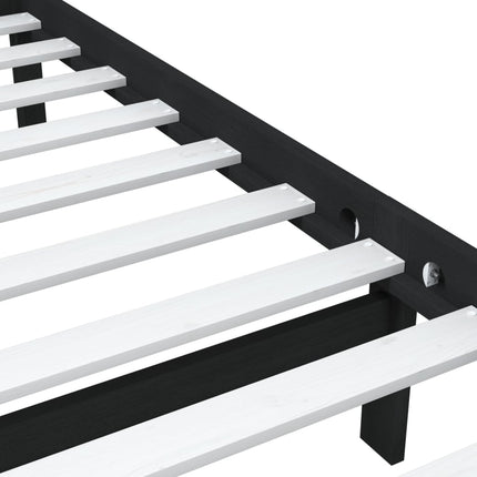 sengeramme 75x190 cm Small Single massivt træ sort
