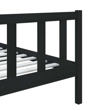 sengeramme 75x190 cm Small Single massivt træ sort
