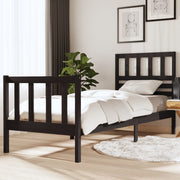 sengeramme 75x190 cm Small Single massivt træ sort