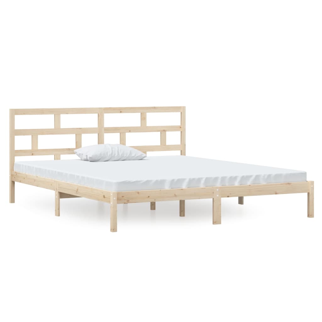 sengeramme 135x190 cm dobbelt massivt træ