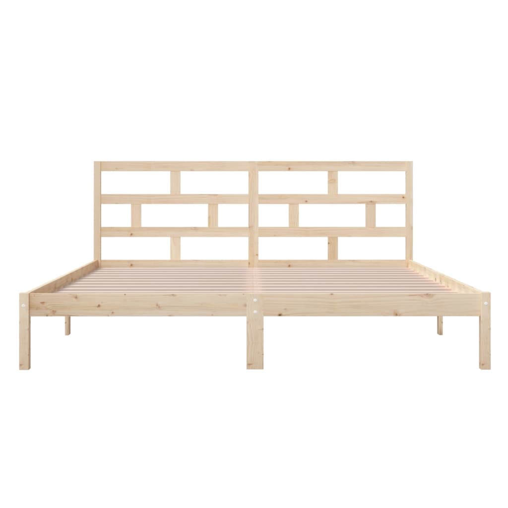 sengeramme 135x190 cm dobbelt massivt træ