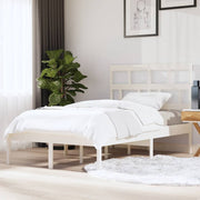 sengeramme 120x200 cm massivt fyrretræ hvid