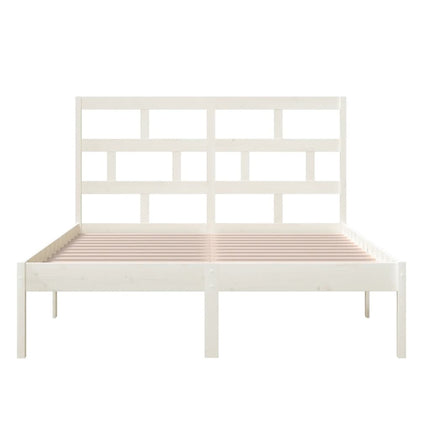 sengeramme 150x200 cm King Size massivt træ hvid