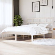 sengeramme 180x200 cm Super King massivt træ hvid