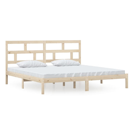 sengeramme 200x200 cm massivt fyrretræ
