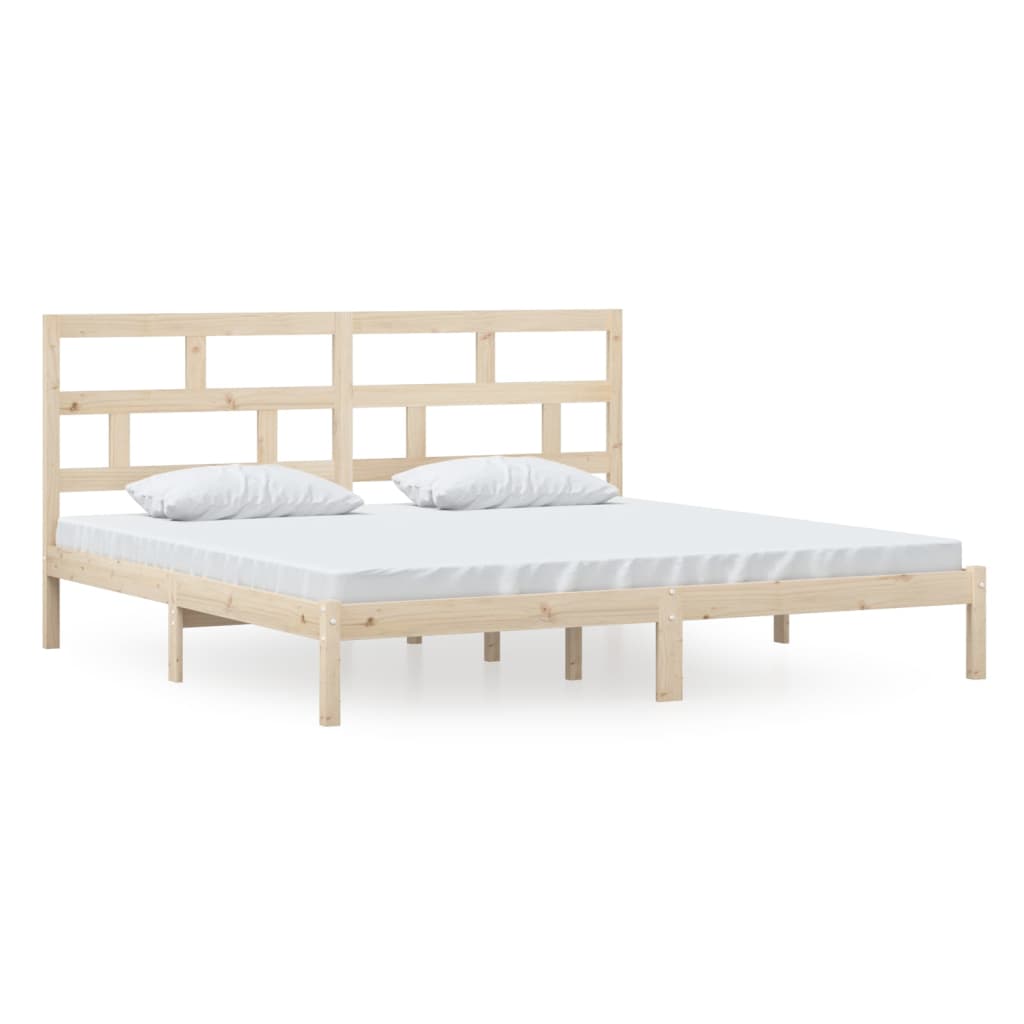 sengeramme 200x200 cm massivt fyrretræ