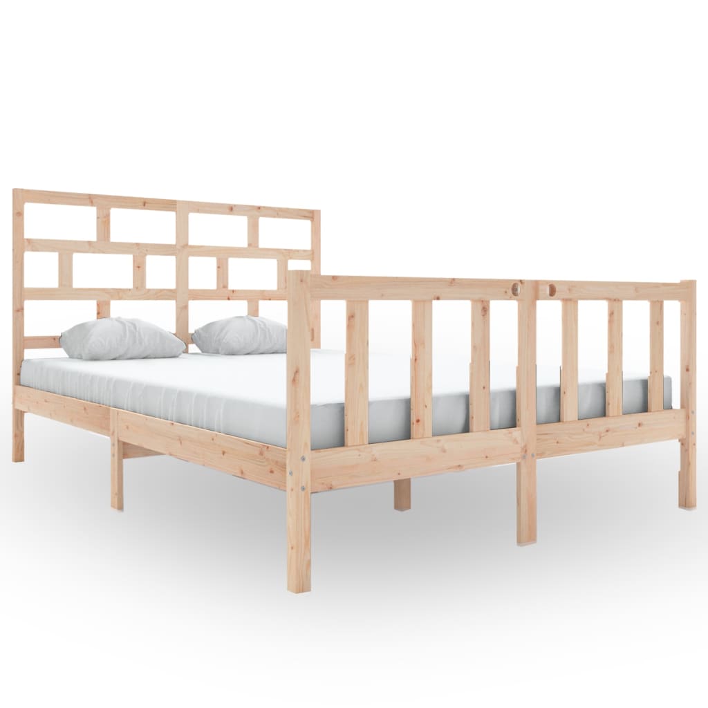 sengeramme 160x200 cm massivt fyrretræ