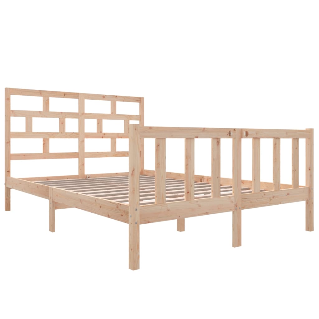 sengeramme 160x200 cm massivt fyrretræ