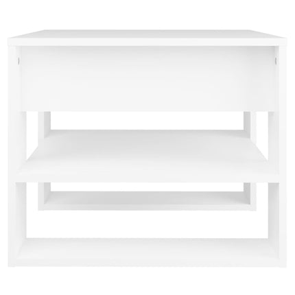 sofabord 55,5x55x45 cm konstrueret træ hvid