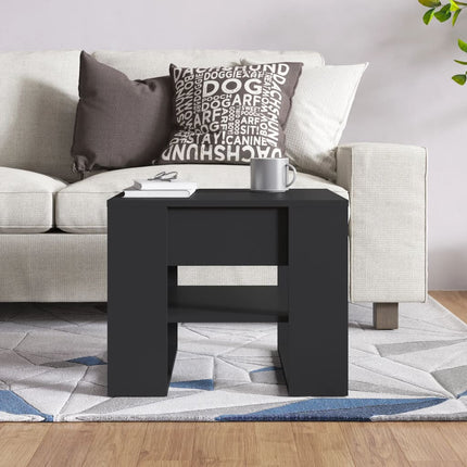 sofabord 55,5x55x45 cm konstrueret træ sort