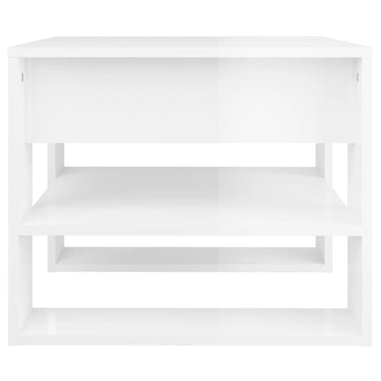 sofabord 55,5x55x45 cm konstrueret træ hvid højglans