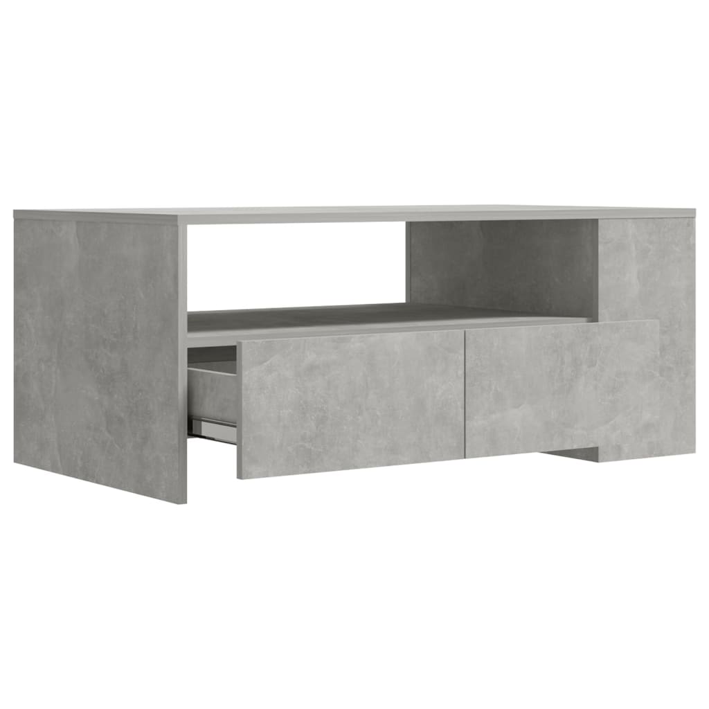 sofabord 102x55x42 cm konstrueret træ betongrå