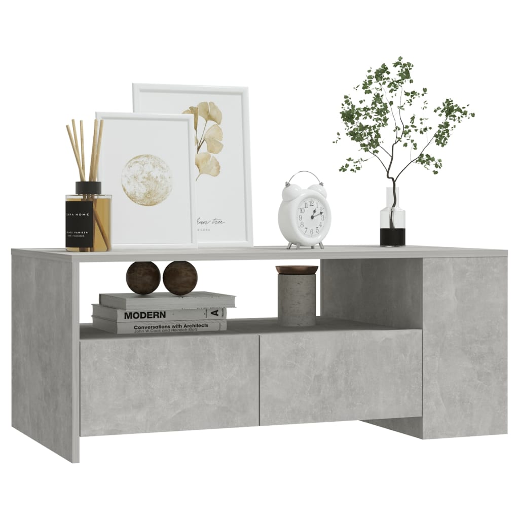 sofabord 102x55x42 cm konstrueret træ betongrå