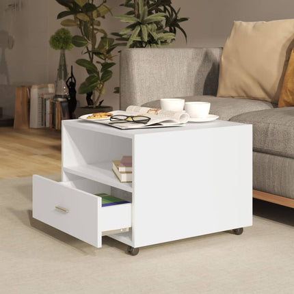 sofabord 55x55x40 cm konstrueret træ hvid
