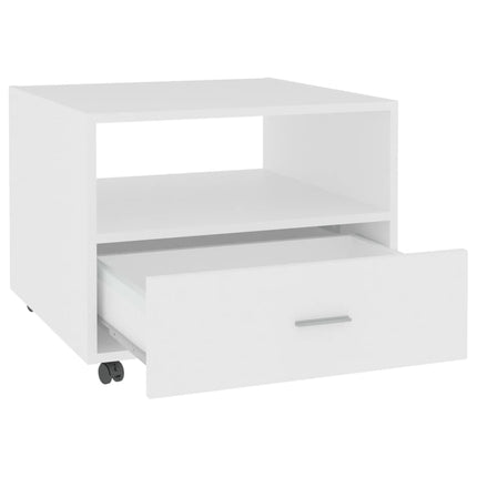 sofabord 55x55x40 cm konstrueret træ hvid