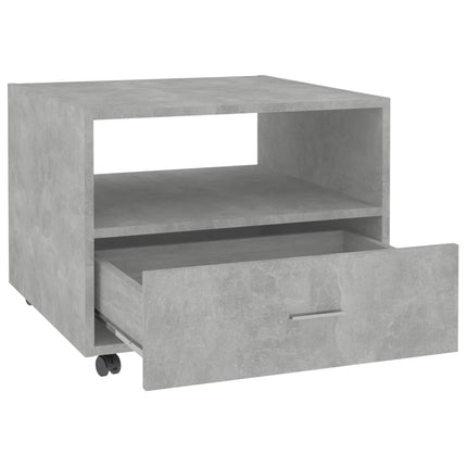 sofabord 55x55x40 cm konstrueret træ betongrå