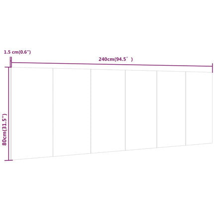 sengegærde 240x1,5x80 cm konstrueret træ betongrå