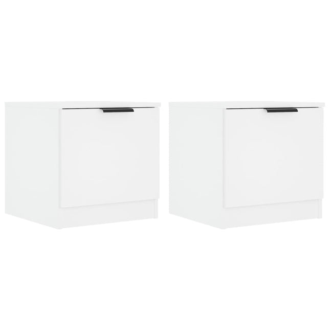 sengebord 40x39x40 cm 2 stk. hvid