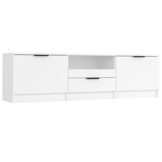 TV-skab hvid 140x35x40 cm konstrueret træ