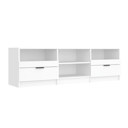 tv-skab 150x33,5x45 cm konstrueret træ hvid