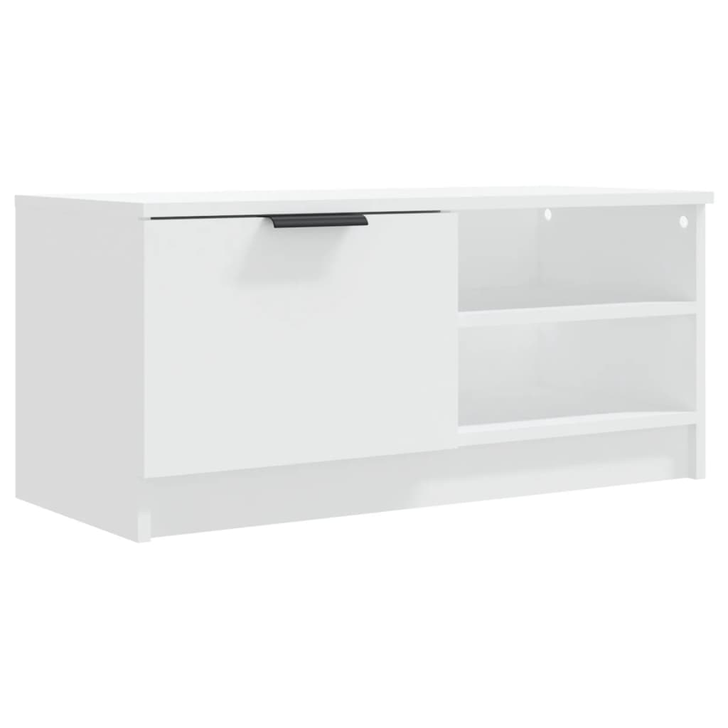 tv-bord 80x35x36,5 cm konstrueret træ hvid