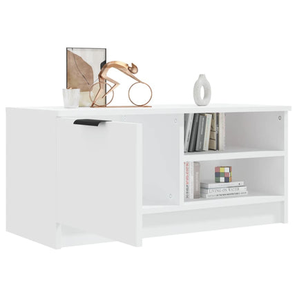 tv-bord 80x35x36,5 cm konstrueret træ hvid