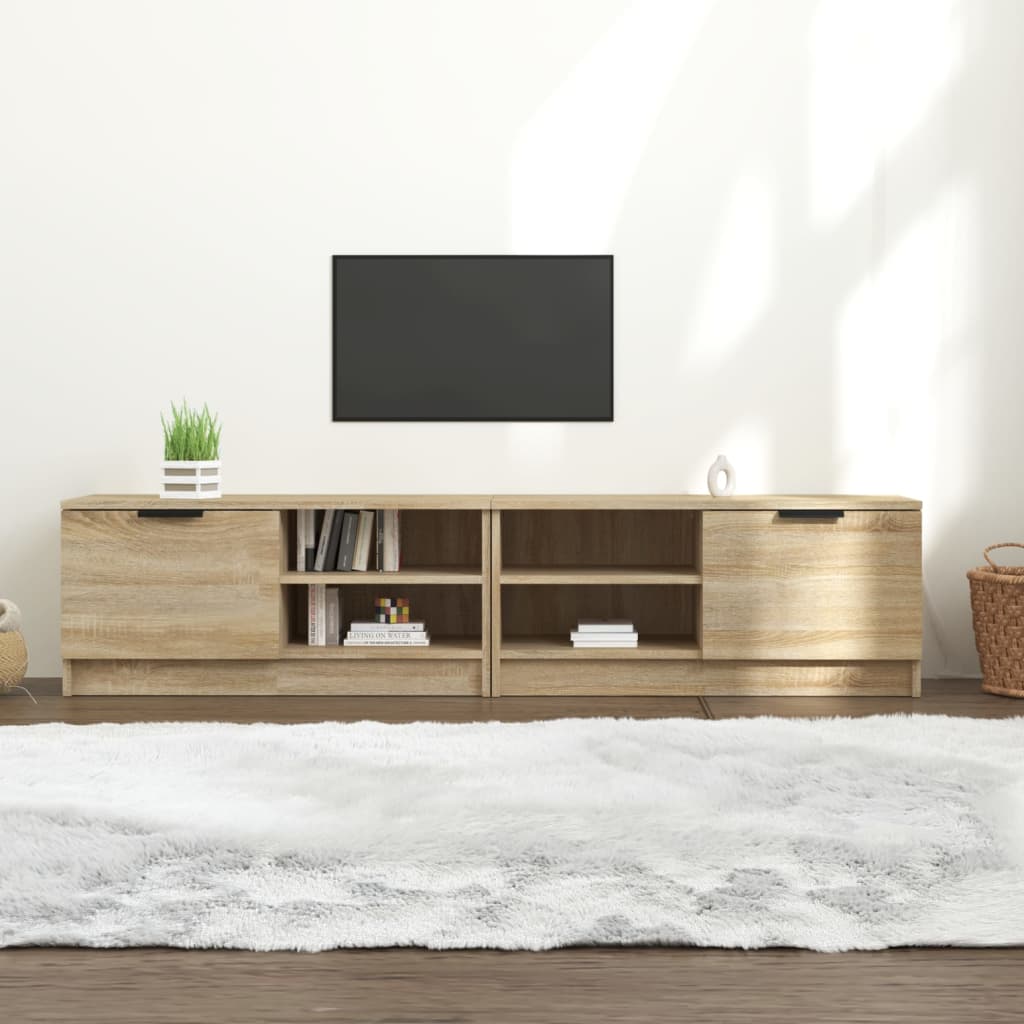 tv-borde 2 stk. 80x35x36,5 cm konstrueret træ sonoma-eg