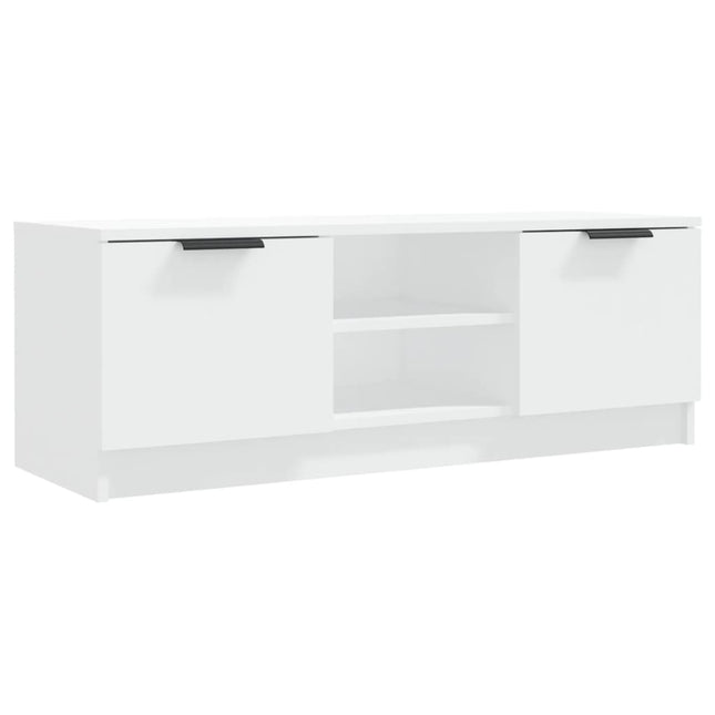 tv-bord 102x35x36,5 cm konstrueret træ hvid