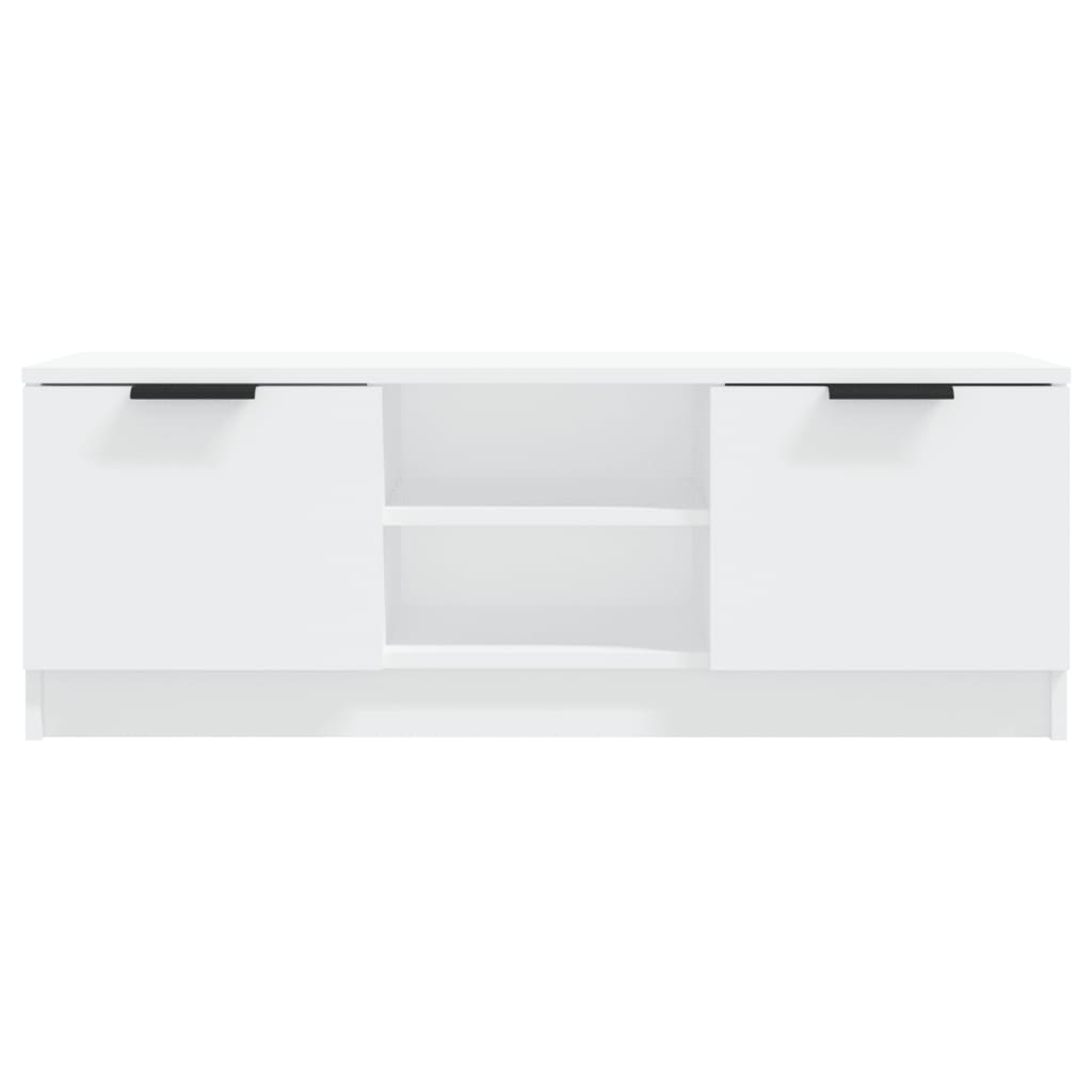 tv-bord 102x35x36,5 cm konstrueret træ hvid