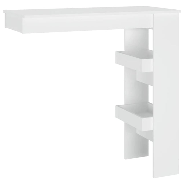 vægmonteret barbord 102x45x103,5 cm konstrueret træ hvid