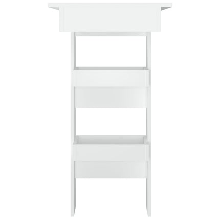 vægmonteret barbord 102x45x103,5 cm konstrueret træ hvid