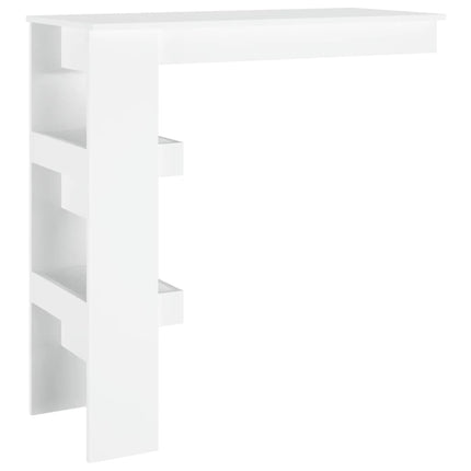 vægmonteret barbord 102x45x103,5 cm konstrueret træ hvid