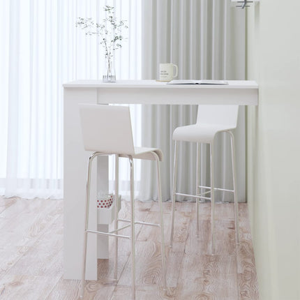 vægmonteret barbord 102x45x103,5 cm konstrueret træ hvid