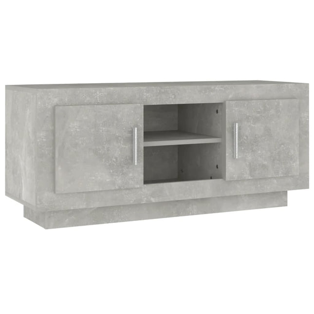 tv-bord 102x35x45 cm konstrueret træ betongrå