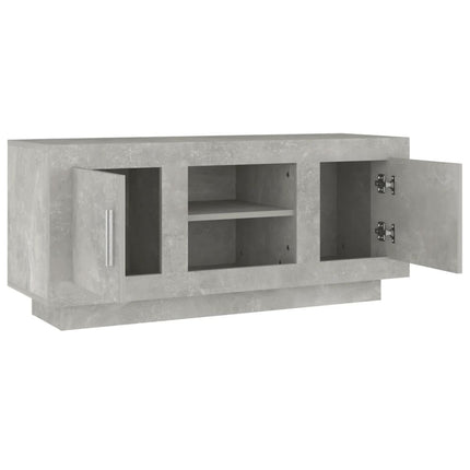 tv-bord 102x35x45 cm konstrueret træ betongrå