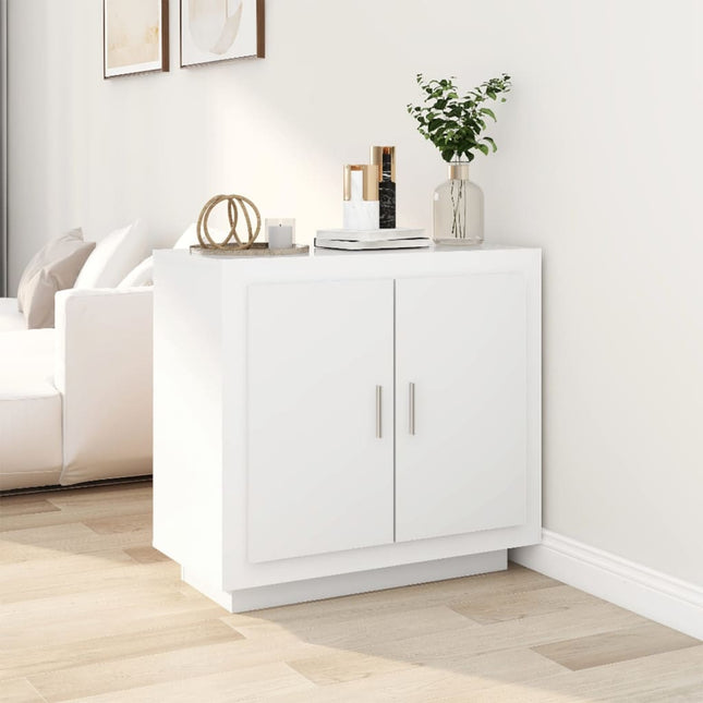 skænk 80x40x75 cm konstrueret træ hvid