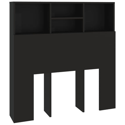 sengegavl med opbevaring 100x19x103,5 cm sort
