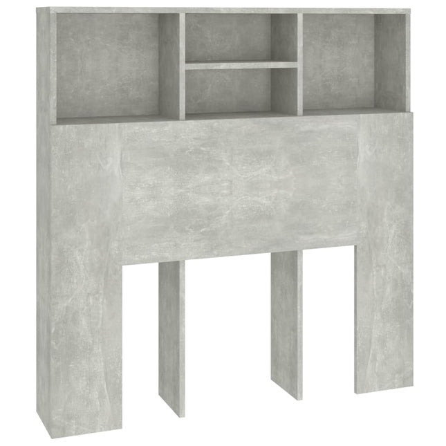 sengegavl med opbevaring 100x19x103,5 cm betongrå