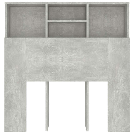 sengegavl med opbevaring 100x19x103,5 cm betongrå